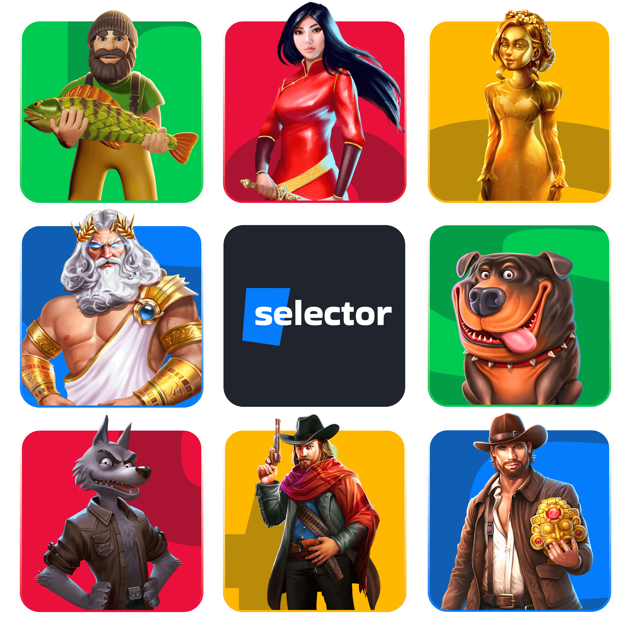 Персонажи Selector Casino